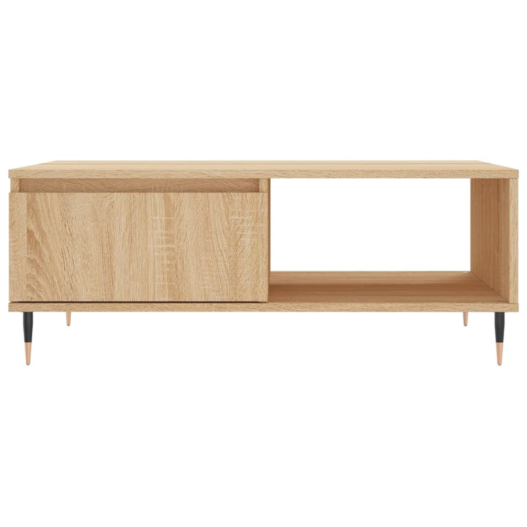 Salontafel 90x60x35 cm bewerkt hout sonoma eikenkleurig MeubelReus