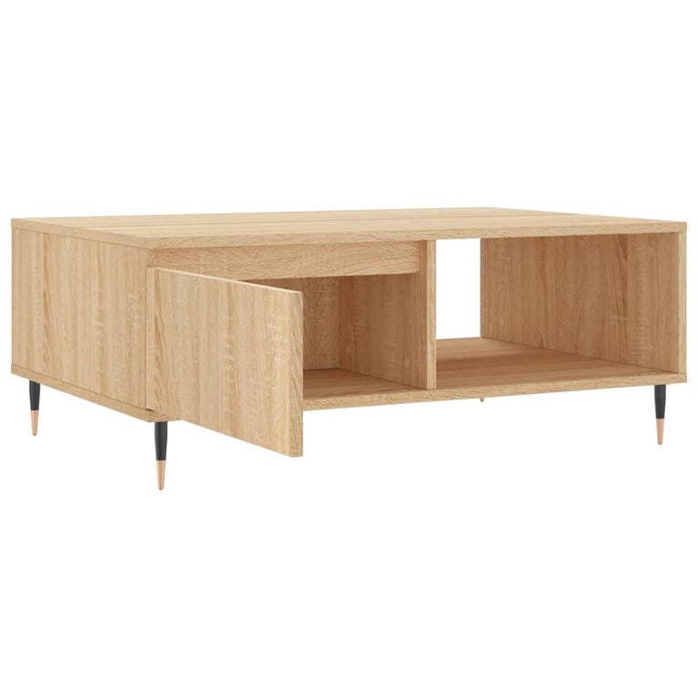 Salontafel 90x60x35 cm bewerkt hout sonoma eikenkleurig MeubelReus