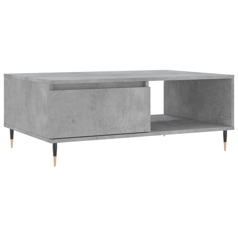 Salontafel 90x60x35 cm bewerkt hout betongrijs MeubelReus