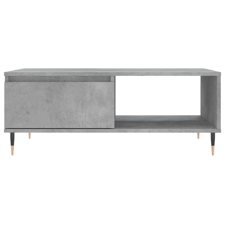 Salontafel 90x60x35 cm bewerkt hout betongrijs MeubelReus