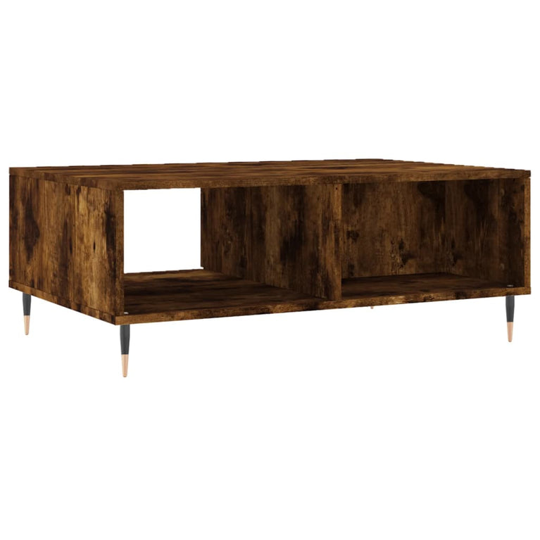 Salontafel 90x60x35 cm bewerkt hout gerookt eikenkleurig MeubelReus