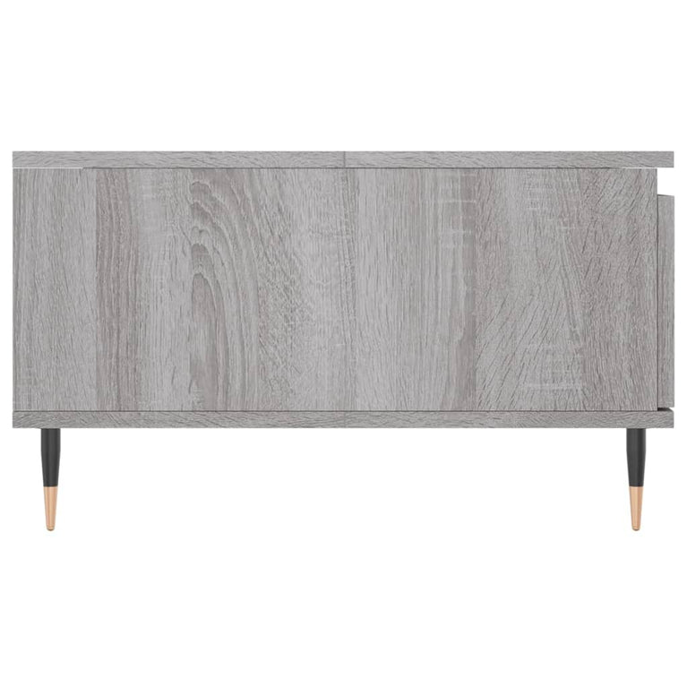 Salontafel 90x60x35 cm bewerkt hout grijs sonoma eikenkleurig MeubelReus
