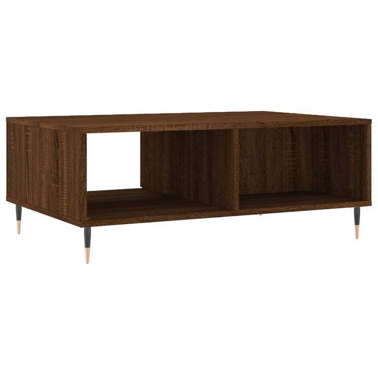 Salontafel 90x60x35 cm bewerkt hout bruin eikenkleur MeubelReus