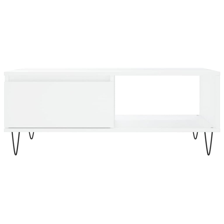 Salontafel 90x60x35 cm bewerkt hout wit MeubelReus