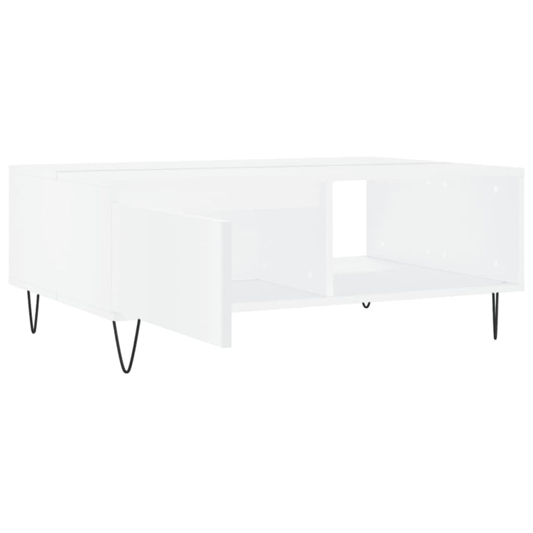 Salontafel 90x60x35 cm bewerkt hout wit MeubelReus