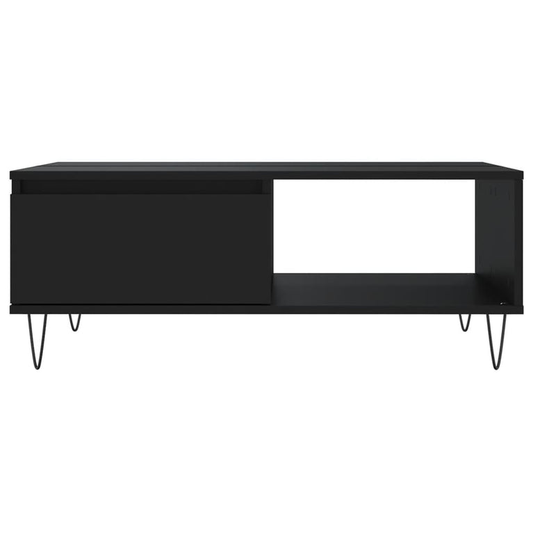 Salontafel 90x60x35 cm bewerkt hout zwart MeubelReus