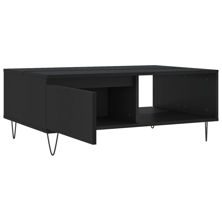 Salontafel 90x60x35 cm bewerkt hout zwart MeubelReus