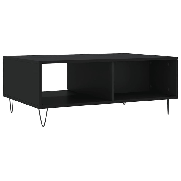 Salontafel 90x60x35 cm bewerkt hout zwart MeubelReus