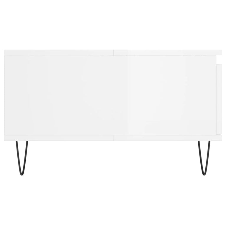 Salontafel 90x60x35 cm bewerkt hout hoogglans wit MeubelReus
