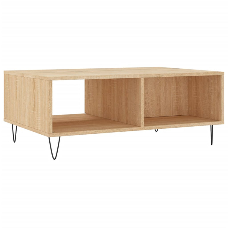 Salontafel 90x60x35 cm bewerkt hout sonoma eikenkleurig MeubelReus