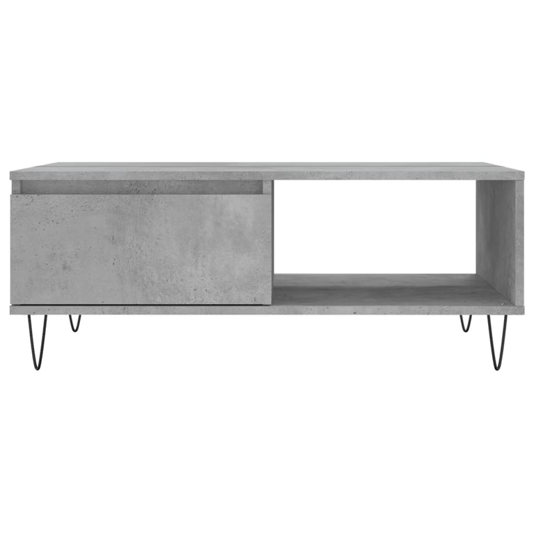 Salontafel 90x60x35 cm bewerkt hout betongrijs MeubelReus