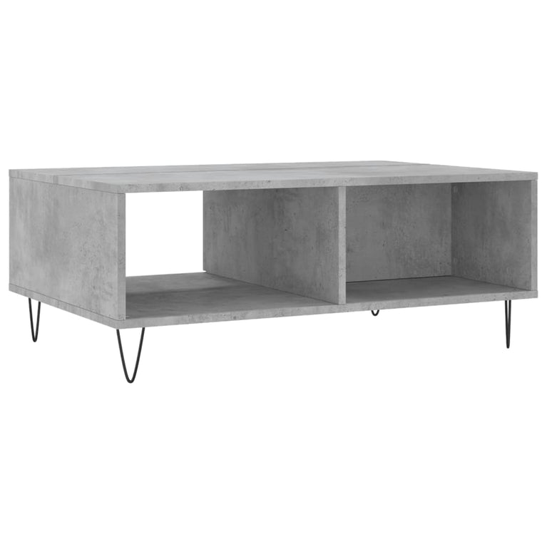 Salontafel 90x60x35 cm bewerkt hout betongrijs MeubelReus