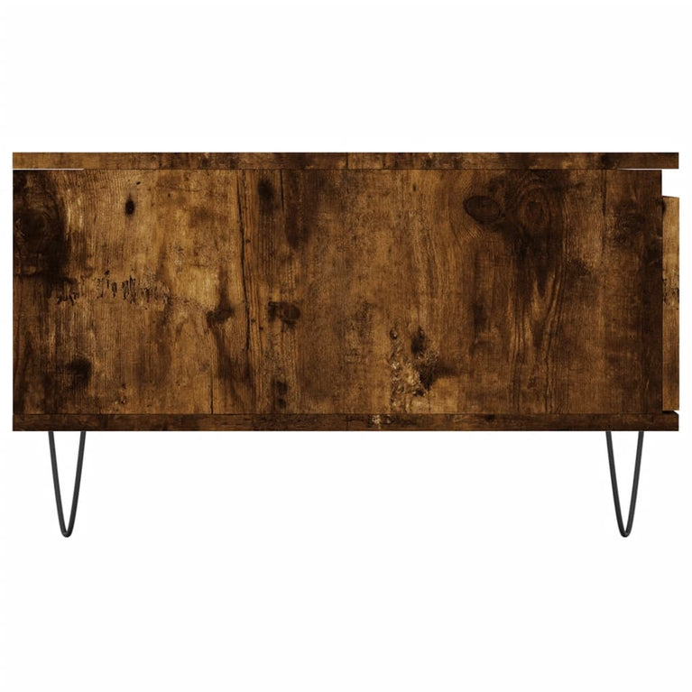 Salontafel 90x60x35 cm bewerkt hout gerookt eikenkleurig MeubelReus