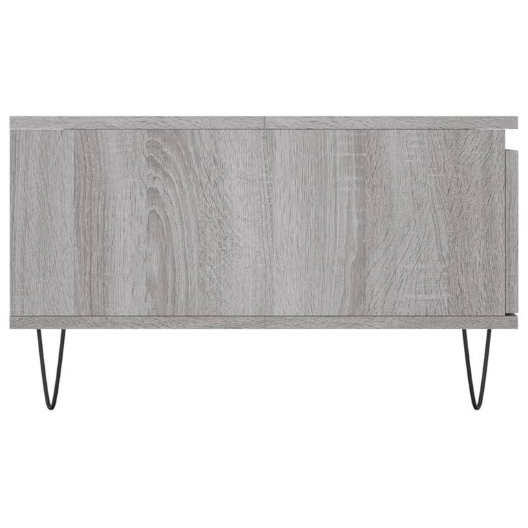 Salontafel 90x60x35 cm bewerkt hout grijs sonoma eikenkleurig MeubelReus