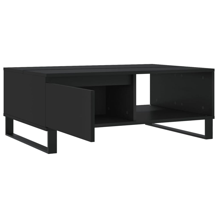 Salontafel 90x60x35 cm bewerkt hout zwart MeubelReus