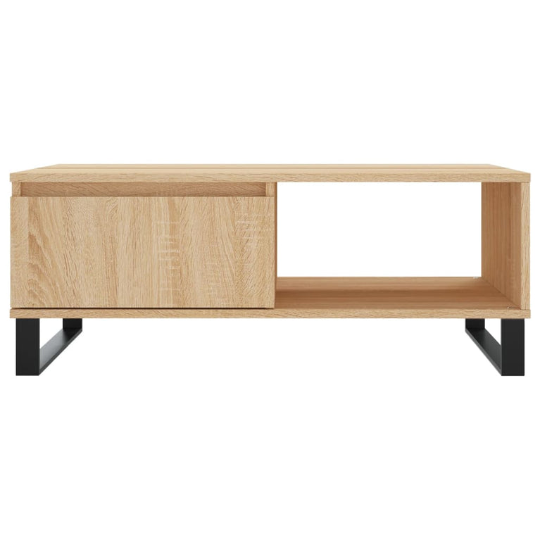 Salontafel 90x60x35 cm bewerkt hout sonoma eikenkleurig MeubelReus