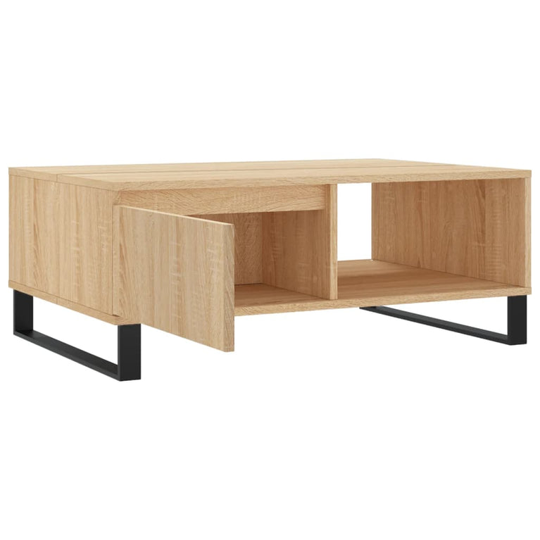 Salontafel 90x60x35 cm bewerkt hout sonoma eikenkleurig MeubelReus