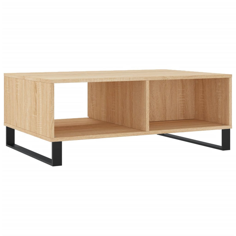 Salontafel 90x60x35 cm bewerkt hout sonoma eikenkleurig MeubelReus