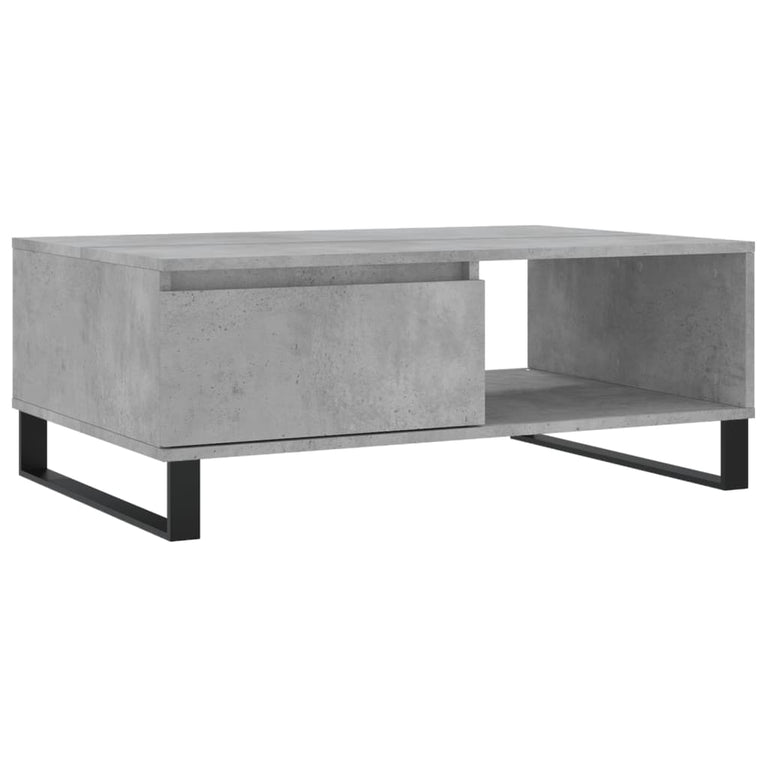 Salontafel 90x60x35 cm bewerkt hout betongrijs MeubelReus