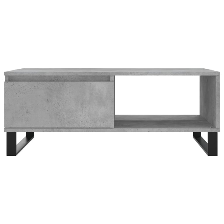 Salontafel 90x60x35 cm bewerkt hout betongrijs MeubelReus