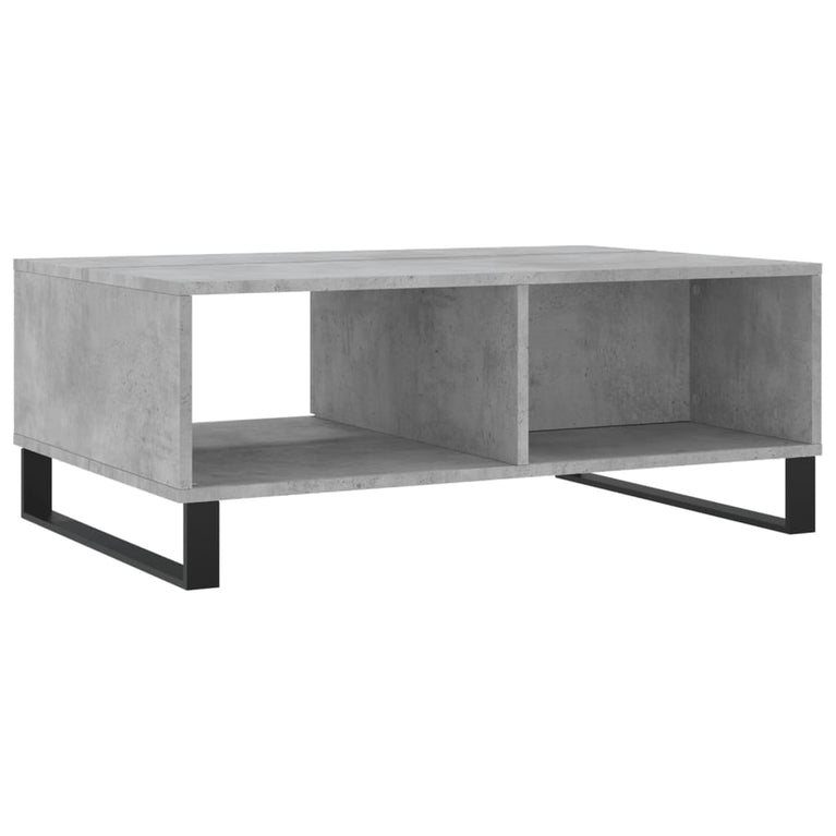 Salontafel 90x60x35 cm bewerkt hout betongrijs MeubelReus