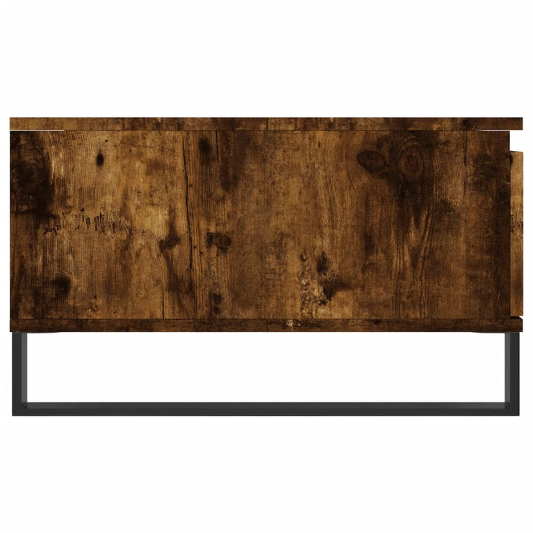 Salontafel 90x60x35 cm bewerkt hout gerookt eikenkleurig MeubelReus