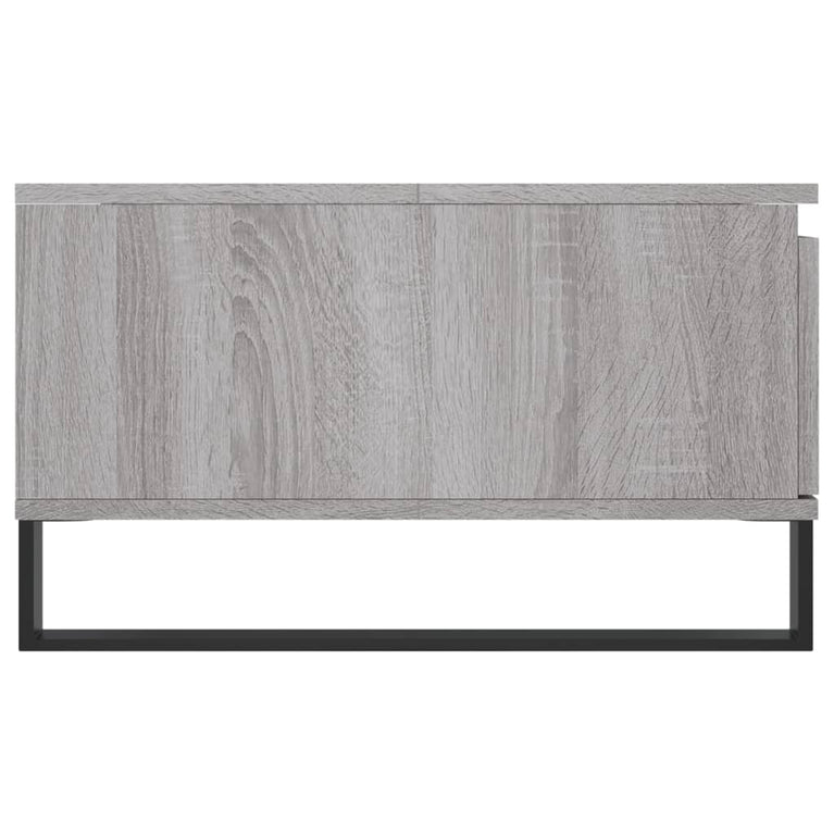 Salontafel 90x60x35 cm bewerkt hout grijs sonoma eikenkleurig MeubelReus