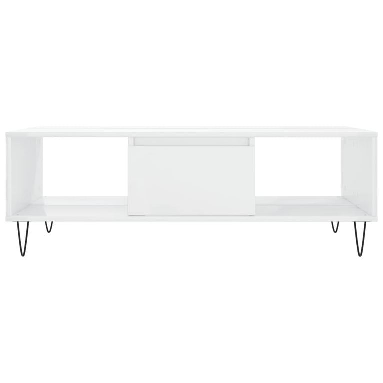 Salontafel 104x60x35 cm bewerkt hout hoogglans wit MeubelReus