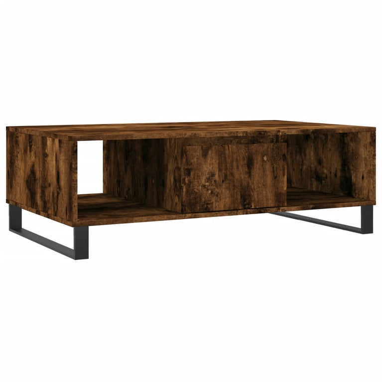 Salontafel 104x60x35 cm bewerkt hout gerookt eikenkleurig MeubelReus