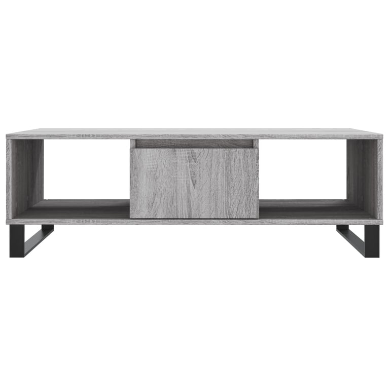 Salontafel 104x60x35 cm bewerkt hout grijs sonoma MeubelReus