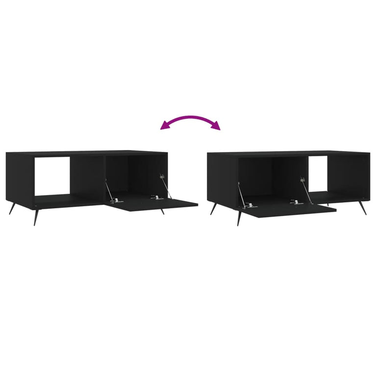 Salontafel 90x50x40 cm bewerkt hout zwart MeubelReus