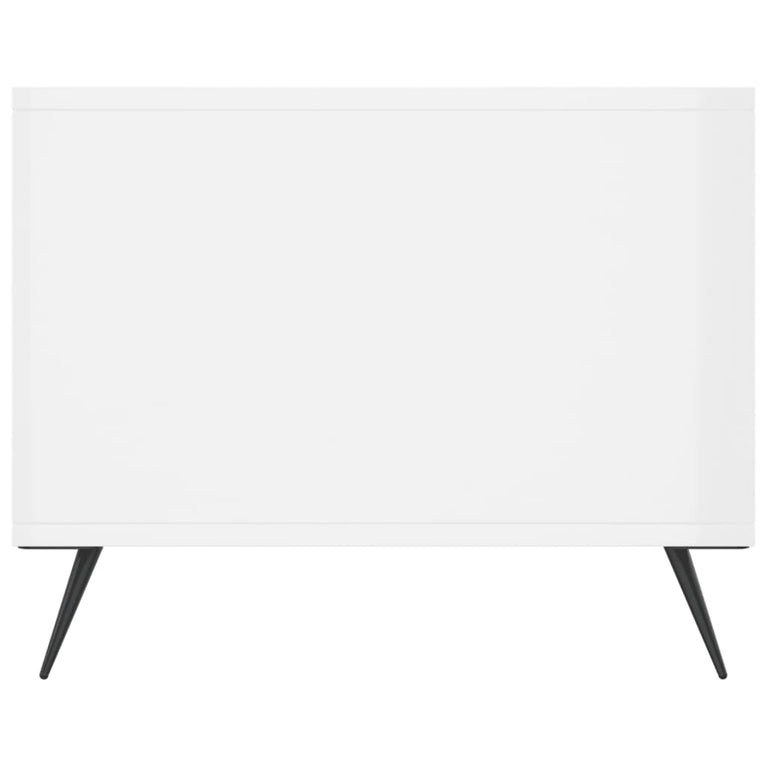 Salontafel 90x50x40 cm bewerkt hout hoogglans wit MeubelReus