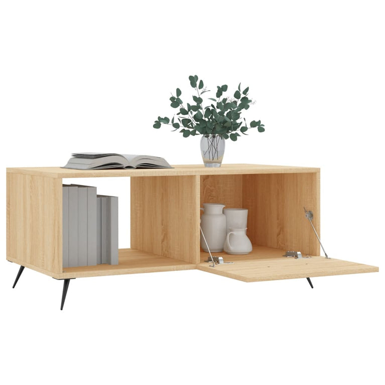 Salontafel 90x50x40 cm bewerkt hout sonoma eikenkleurig MeubelReus