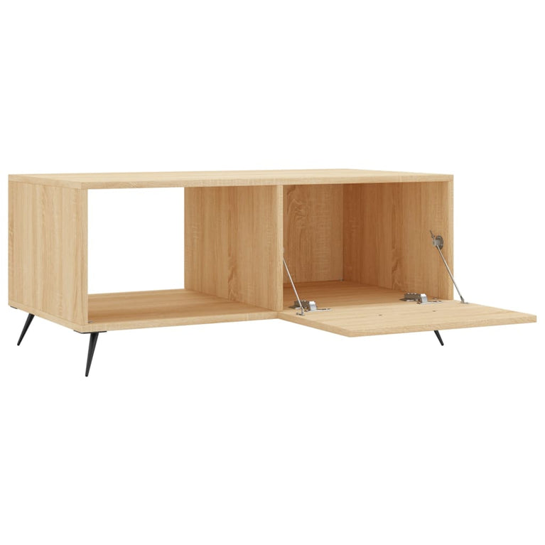 Salontafel 90x50x40 cm bewerkt hout sonoma eikenkleurig MeubelReus