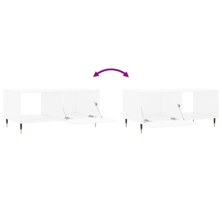 Salontafel 90x50x40 cm bewerkt hout wit MeubelReus