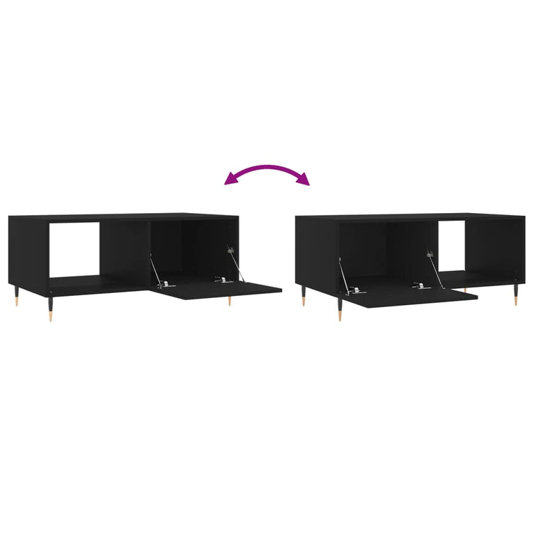 Salontafel 90x50x40 cm bewerkt hout zwart MeubelReus