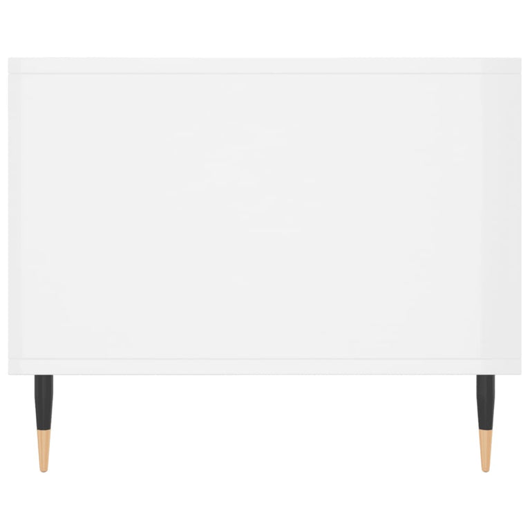 Salontafel 90x50x40 cm bewerkt hout hoogglans wit MeubelReus