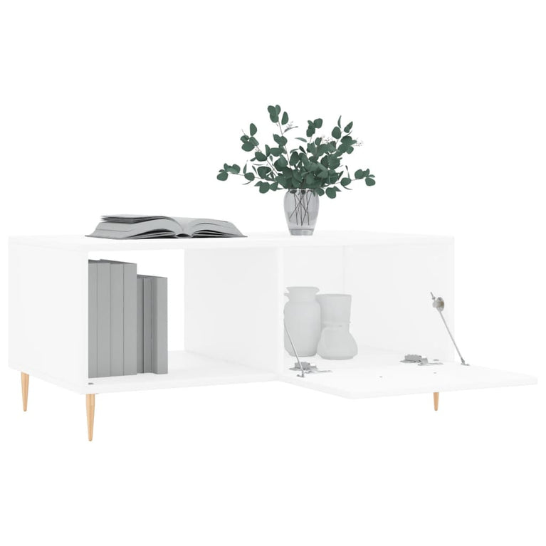 Salontafel 90x50x40 cm bewerkt hout wit MeubelReus