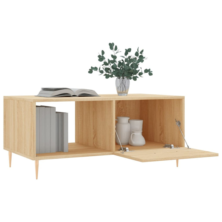 Salontafel 90x50x40 cm bewerkt hout sonoma eikenkleurig MeubelReus