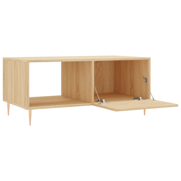 Salontafel 90x50x40 cm bewerkt hout sonoma eikenkleurig MeubelReus