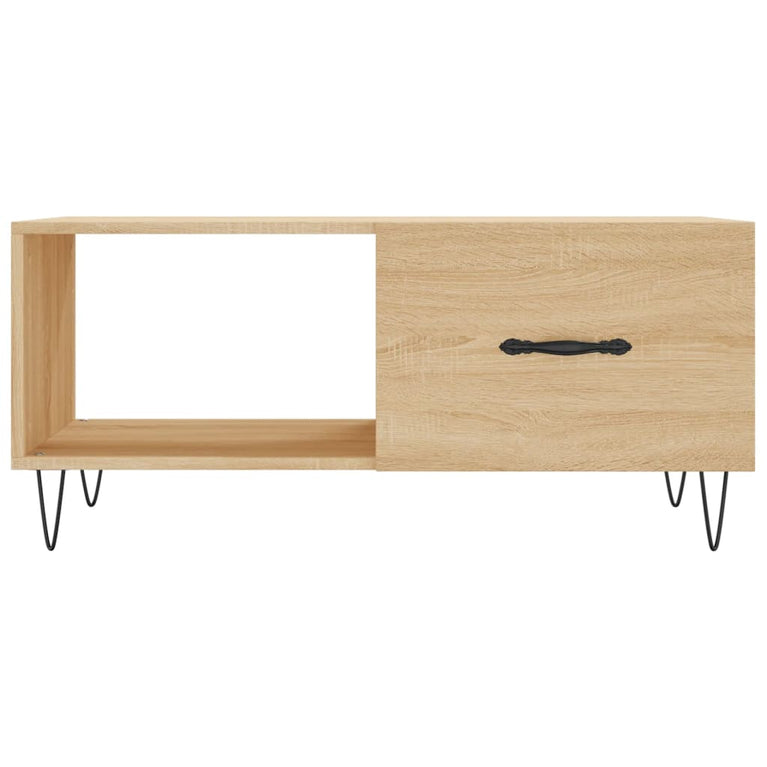 Salontafel 90x50x40 cm bewerkt hout sonoma eikenkleurig MeubelReus