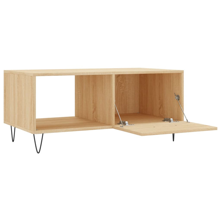 Salontafel 90x50x40 cm bewerkt hout sonoma eikenkleurig MeubelReus
