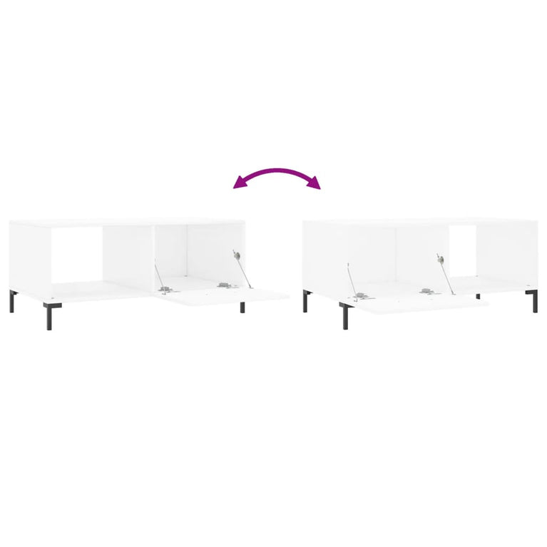 Salontafel 90x50x40 cm bewerkt hout wit MeubelReus