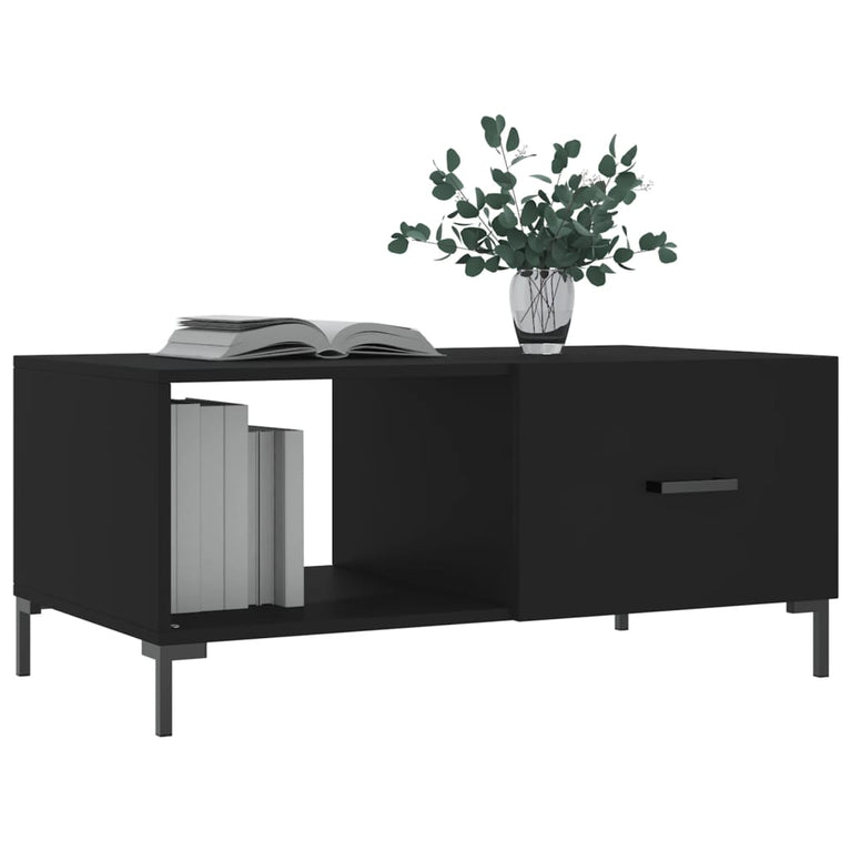 Salontafel 90x50x40 cm bewerkt hout zwart MeubelReus