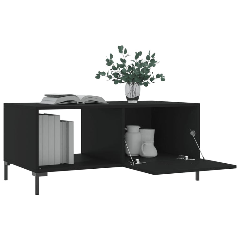 Salontafel 90x50x40 cm bewerkt hout zwart MeubelReus