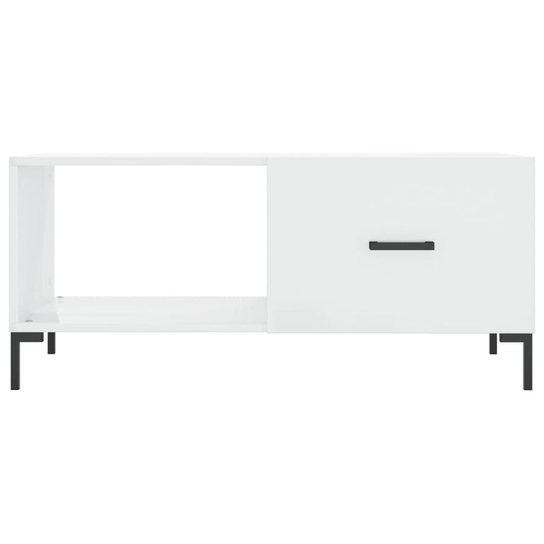 Salontafel 90x50x40 cm bewerkt hout hoogglans wit MeubelReus
