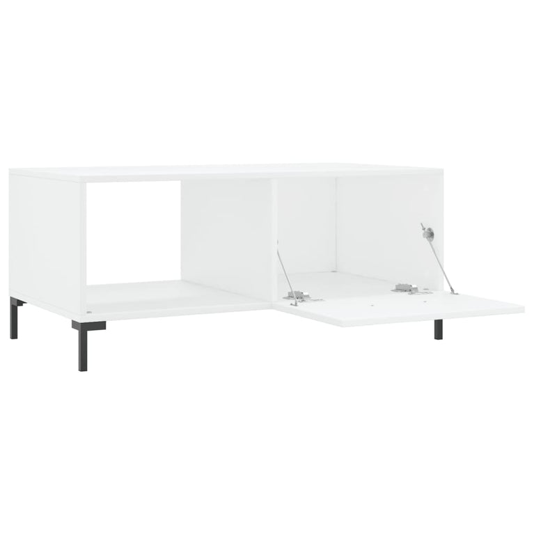 Salontafel 90x50x40 cm bewerkt hout hoogglans wit MeubelReus