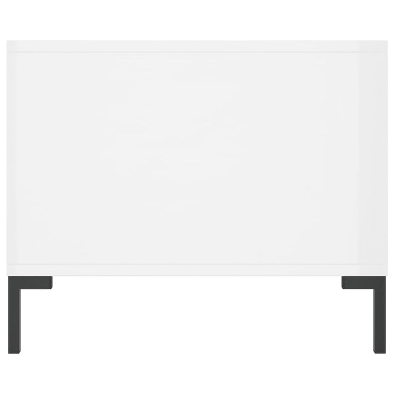 Salontafel 90x50x40 cm bewerkt hout hoogglans wit MeubelReus