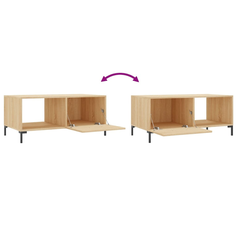 Salontafel 90x50x40 cm bewerkt hout sonoma eikenkleurig MeubelReus