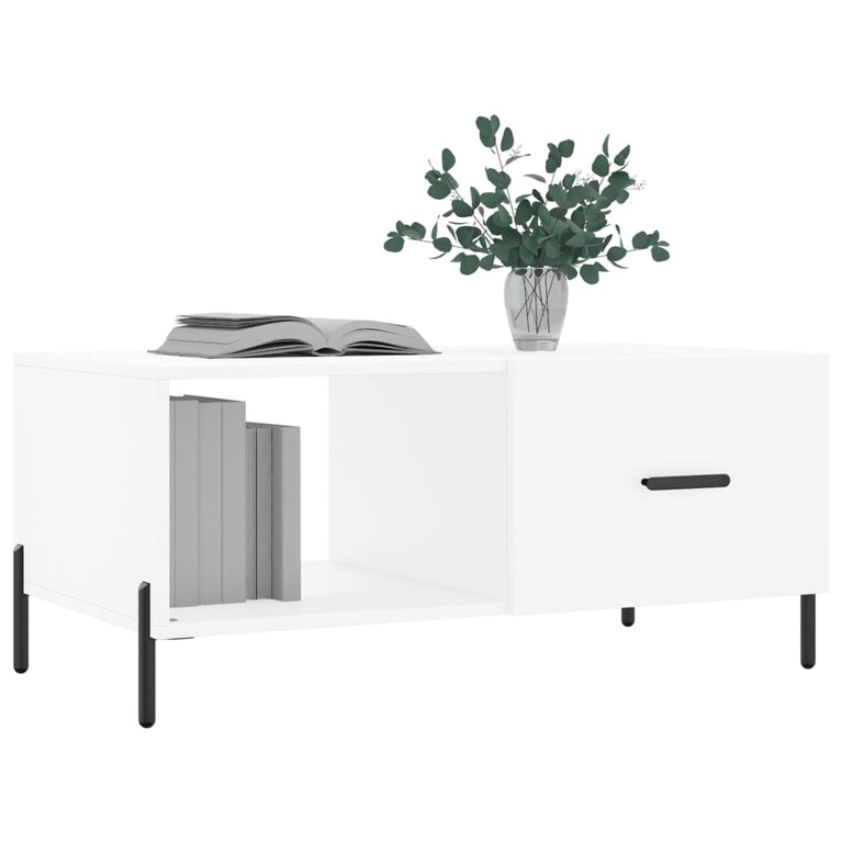 Salontafel 90x50x40 cm bewerkt hout wit MeubelReus